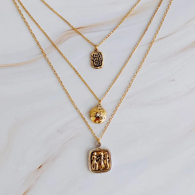 Three Layer Coin Necklace