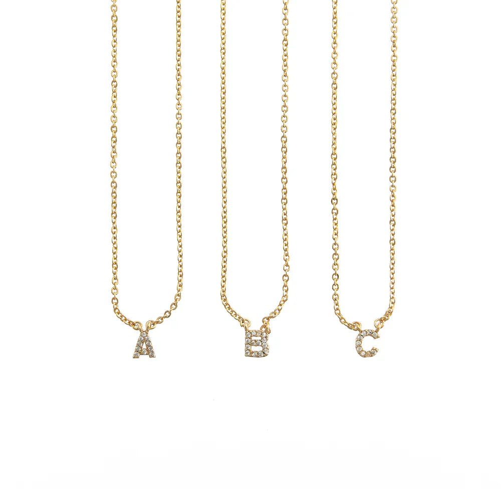 Pave Initial Necklace