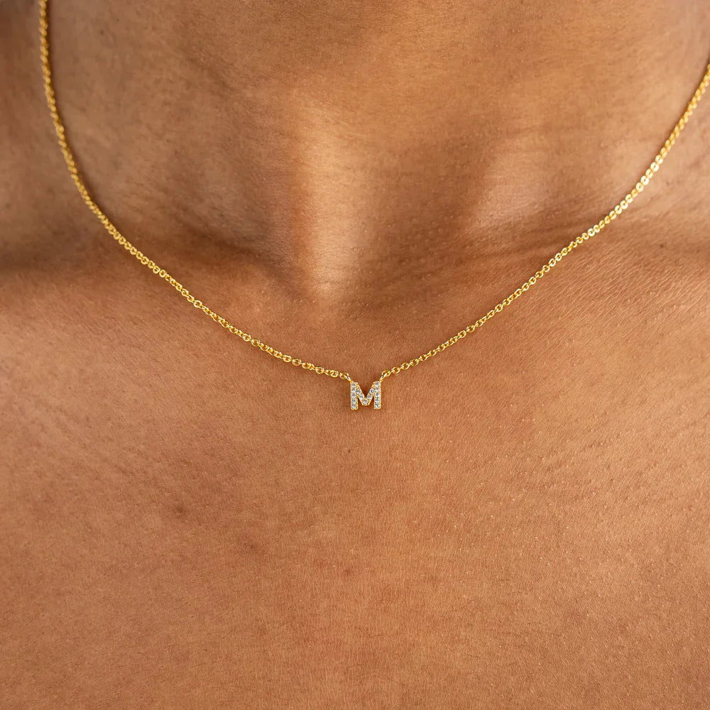 Pave Initial Necklace
