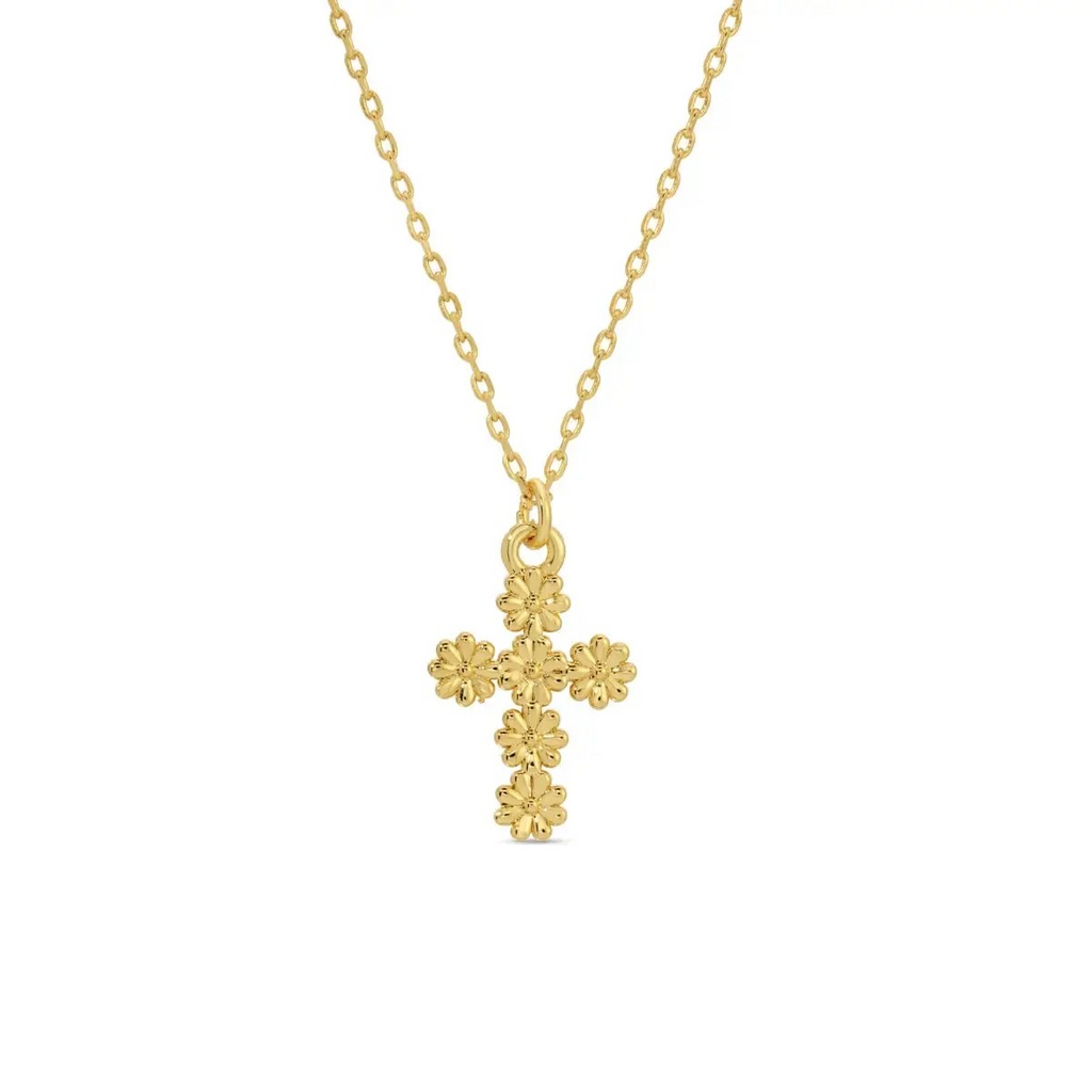 Floral Cross Necklace