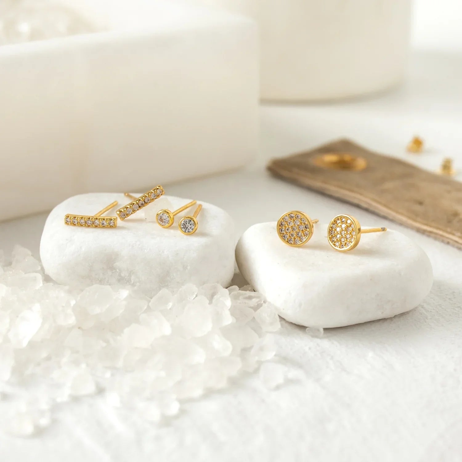 Velvet Stud Gift Set- Pave