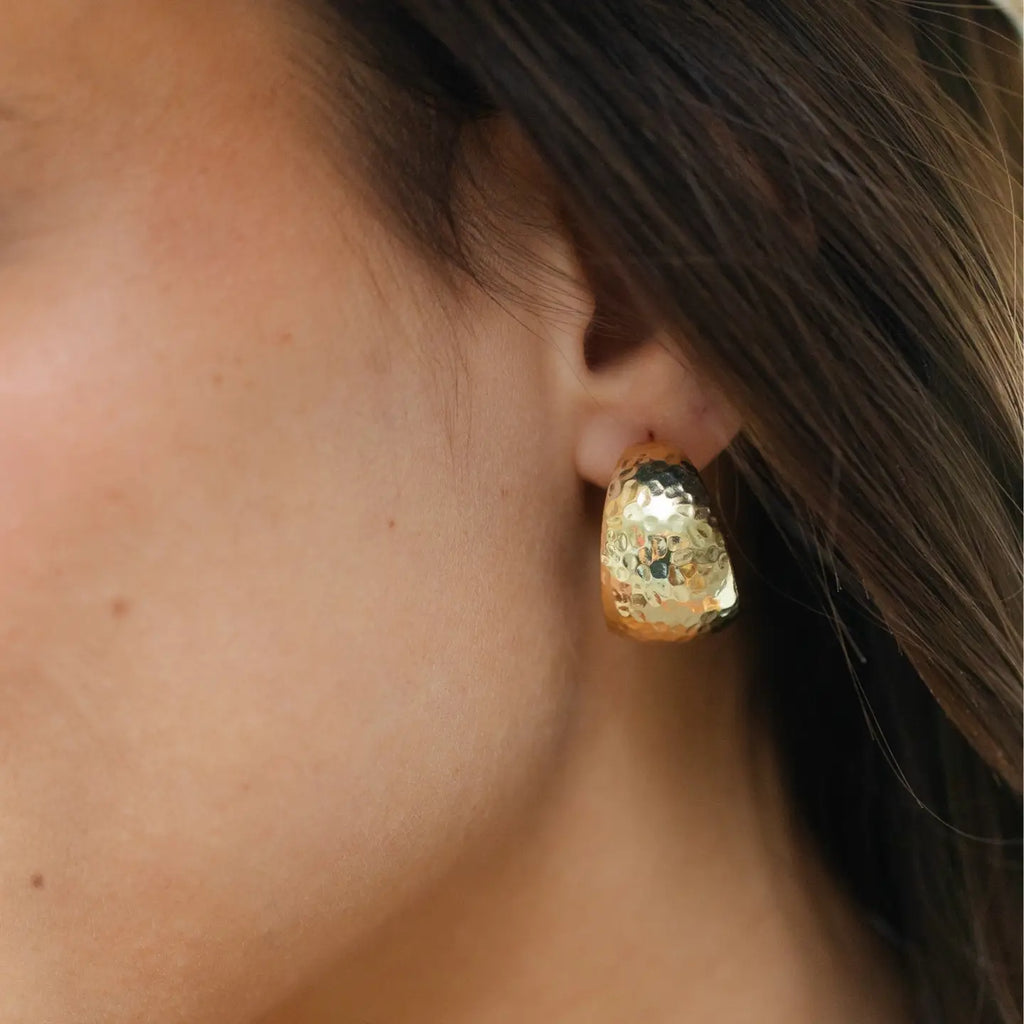 Wide Textured Hoop